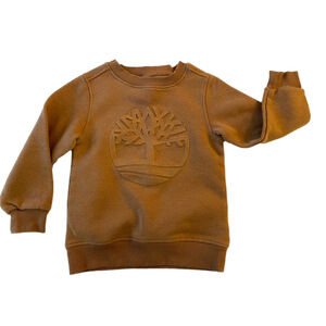Timberland kids brown crewneck 3D tree graphic sweatshirt Size 4T